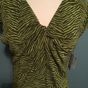 Liz Claiborne Zebra print top NWT